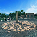 sundial in the yard at 28 Canon Escondido